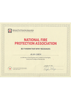 NFPA20 Certificate